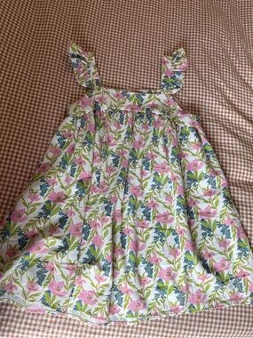 Blu Pepper White Sundress with Pink and Blue Floral Print
